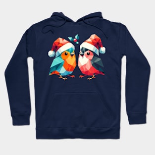 Christmas Cute Santa Birds Hoodie